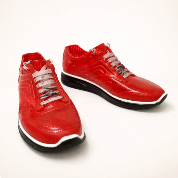 AIRDP by Ishu+ Other - AIRDP by Ishu+ Transparent Red Designer Sneakers | Italian Fashion Tech Shoes
